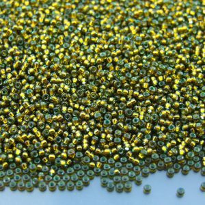 10g 91421 Dyed Silver Lined Golden Olive Miyuki Seed Beads 15/0 1.5mm Michael's UK Jewellery