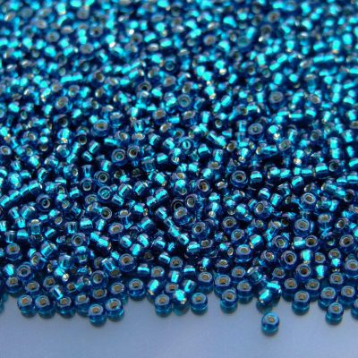 10g 91425 Dyed Silver Lined Blue Zircon Miyuki Seed Beads 11/0 2mm Michael's UK Jewellery