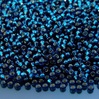 10g 91425 Dyed Silver Lined Blue Zircon Miyuki Seed Beads 8/0 3mm Michael's UK Jewellery