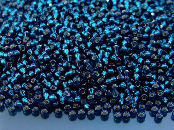 10g 91425 Dyed Silver Lined Blue Zircon Miyuki Seed Beads 8/0 3mm Michael's UK Jewellery