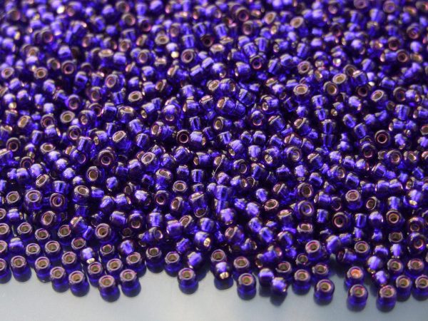 10g 91427 Dyed Silver Lined Dark Violet Miyuki Seed Beads 8/0 3mm Michael's UK Jewellery