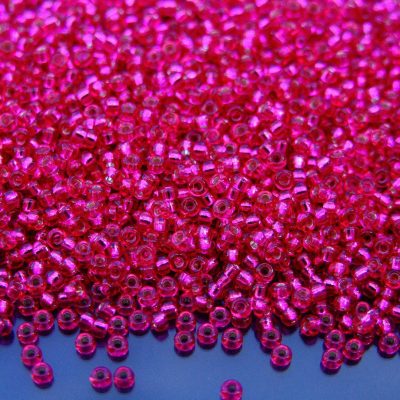 10g 91436 Silver Lined Raspberry Transparent Miyuki Seed Beads 11/0 2mm Michael's UK Jewellery