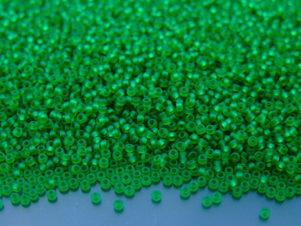 10g 9146F Matte Transparent Green Miyuki Seed Beads 15/0 1.5mm Michael's UK Jewellery
