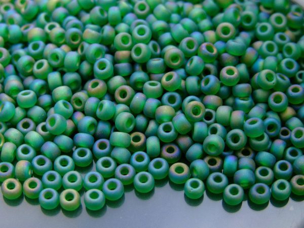 10g 9146FR Matte Transparent Green AB Miyuki Seed Beads 6/0 4mm Michael's UK Jewellery