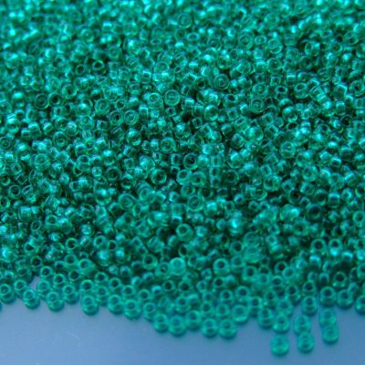10g 9147 Transparent Emerald Miyuki Seed Beads 15/0 1.5mm Michael's UK Jewellery