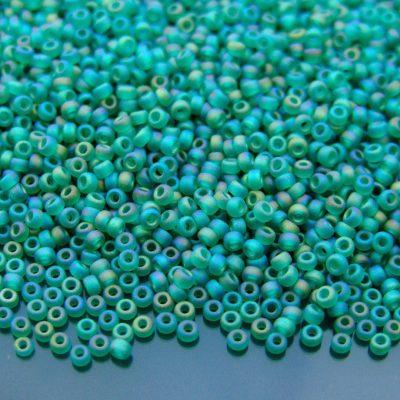 10g 9147FR Matte Transparent Dark Green AB Miyuki Seed Beads 11/0 2mm Michael's UK Jewellery