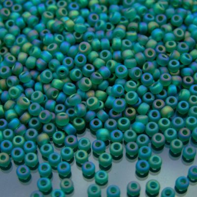 10g 9147FR Matte Transparent Dark Green AB Miyuki Seed Beads 8/0 3mm Michael's UK Jewellery