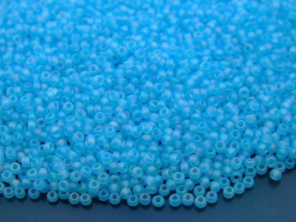 10g 9148FR Matte Transparent Light Blue AB Miyuki Seed Beads 11/0 2mm Michael's UK Jewellery