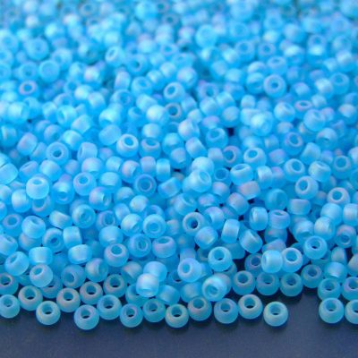 10g 9148FR Matte Transparent Light Blue AB Miyuki Seed Beads 8/0 3mm Michael's UK Jewellery