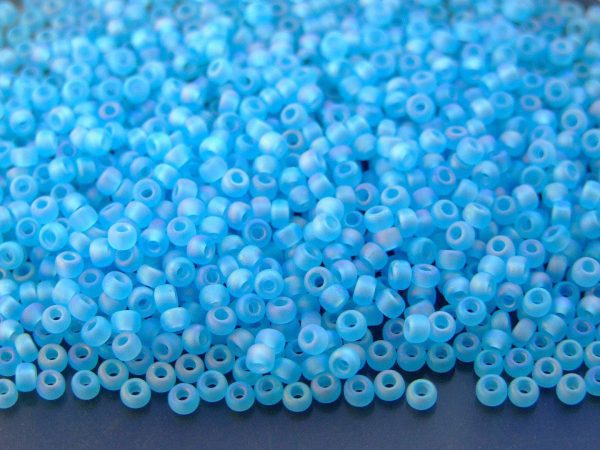 10g 9148FR Matte Transparent Light Blue AB Miyuki Seed Beads 8/0 3mm Michael's UK Jewellery