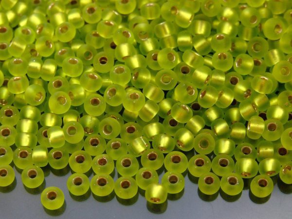 10g 914F Matte Silver Lined Chartreuse Miyuki Seed Beads 6/0 4mm Michael's UK Jewellery