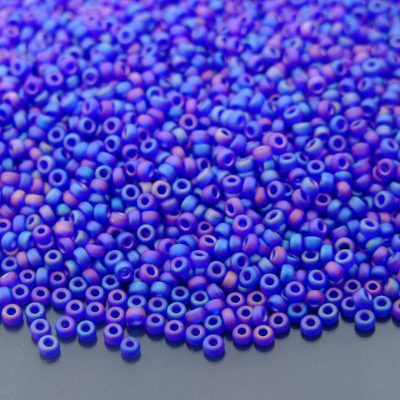 10g 9151FR Matte Transparent Cobalt AB Miyuki Seed Beads 11/0 2mm Michael's UK Jewellery