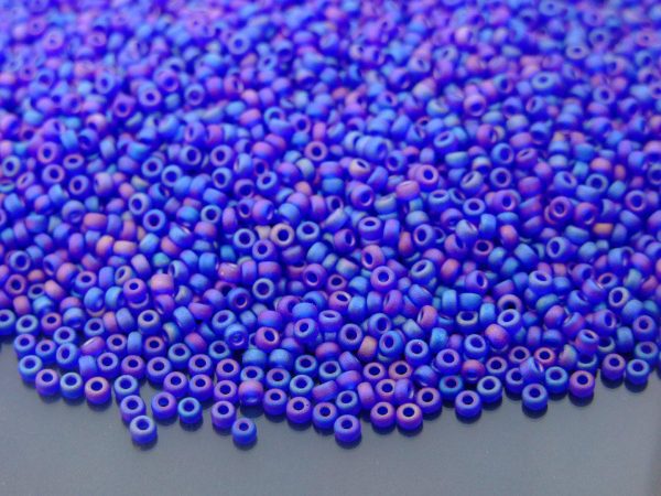 10g 9151FR Matte Transparent Cobalt AB Miyuki Seed Beads 11/0 2mm Michael's UK Jewellery
