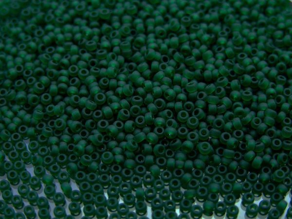 10g 9156F Matte Transparent Emerald Miyuki Seed Beads 11/0 2mm Michael's UK Jewellery