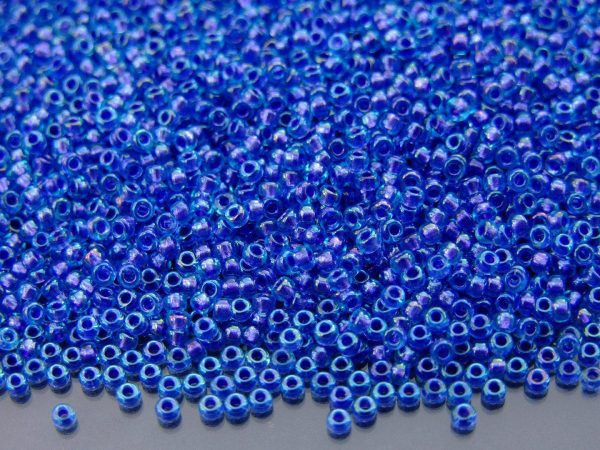 10g 91827 Sparkle Purple Lined Aqua Luster Miyuki Seed Beads 11/0 2mm Michael's UK Jewellery