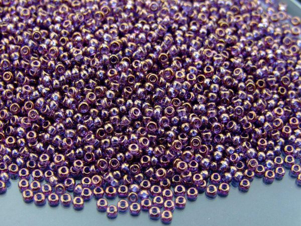 10g 91885 Light Violet Gold Luster Miyuki Seed Beads 11/0 2mm Michael's UK Jewellery