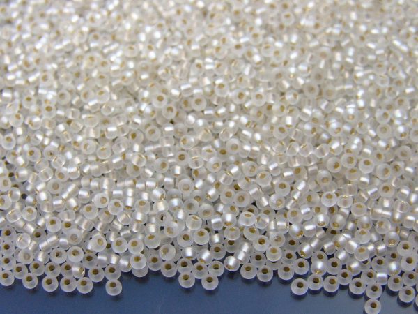 10g 91901 Semi Matte Silver Lined Crystal Miyuki Seed Beads 11/0 2mm Michael's UK Jewellery
