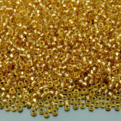 10g 91925 Semi Matte Silver Lined Light Topaz Miyuki Seed Beads 11/0 2mm Michael's UK Jewellery