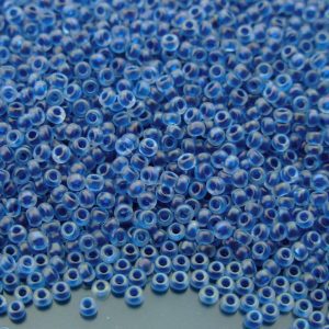 10g 91928 Blue Lined Crystal Luster Miyuki Seed Beads 11/0 2mm Michael's UK Jewellery