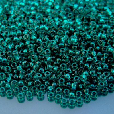 10g 92405 Transparent Teal Miyuki Seed Beads 8/0 3mm Michael's UK Jewellery