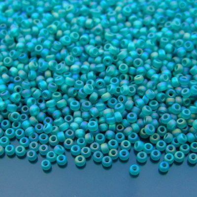 10g 92405FR Matte Transparent Teal AB Miyuki Seed Beads 11/0 2mm Michael's UK Jewellery