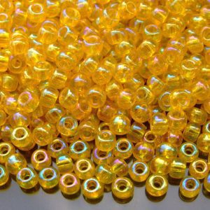 10g 9252 Transparent Yellow AB Miyuki Seed Beads 6/0 4mm Michael's UK Jewellery