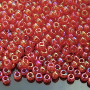 10g 9254D Transparent Dark Red AB Miyuki Seed Beads 6/0 4mm Michael's UK Jewellery