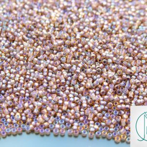 10g 926 Inside Color Lt Topaz/Lavender Toho Seed Beads 15/0 1.5mm Michael's UK Jewellery