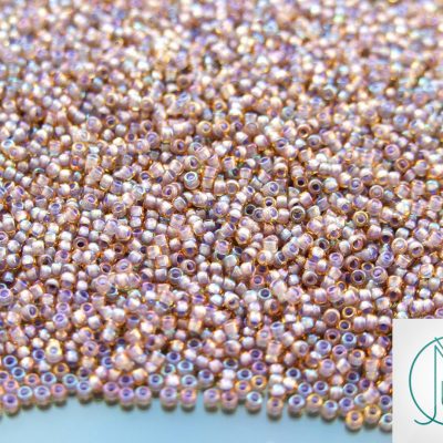 10g 926 Inside Color Lt Topaz/Lavender Toho Seed Beads 15/0 1.5mm Michael's UK Jewellery
