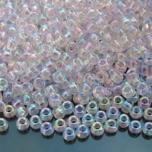 10g 9265 Transparent Pale Pink AB Miyuki Seed Beads 6/0 4mm Michael's UK Jewellery