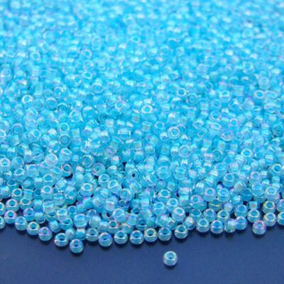 10g 9278 Lined Sky Blue AB Miyuki Seed Beads 11/0 2mm Michael's UK Jewellery