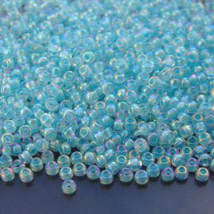 10g 9278 Lined Sky Blue AB Miyuki Seed Beads 8/0 3mm Michael's UK Jewellery