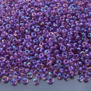 10g 928 Inside Color Rainbow Rosaline/Purple Lined Toho 3mm Magatama Seed Beads Michael's UK Jewellery
