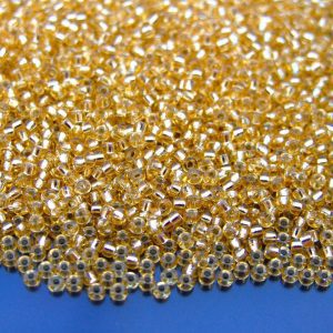 10g 93 Silver Lined Gold Miyuki Seed Beads 11/0 2mm Michael's UK Jewellery