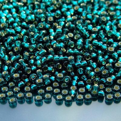 10g 930 Silver Lined Transparent Dark Teal Miyuki Seed Beads 8/0 3mm Michael's UK Jewellery