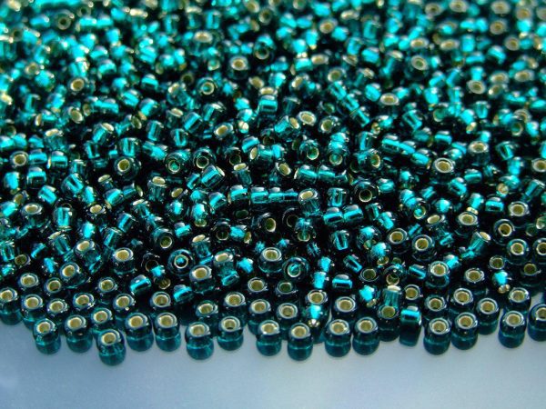 10g 930 Silver Lined Transparent Dark Teal Miyuki Seed Beads 8/0 3mm Michael's UK Jewellery