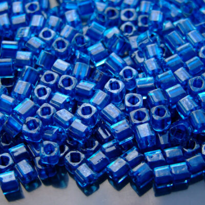10g 932 Inside Color Aqua/Capri Lined Toho Cube Seed Beads 4mm Michael's UK Jewellery