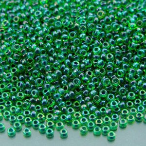 10g 9332 Dark Blue Lined Green AB Miyuki Seed Beads 11/0 2mm Michael's UK Jewellery