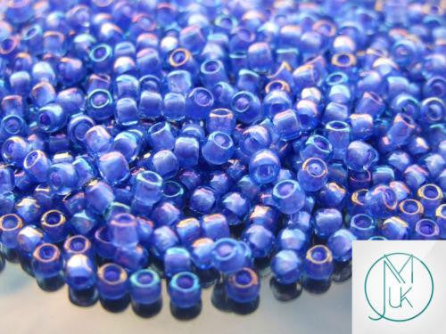 10g 934 Inside Color Light Sapphire/Purple Lined Toho Seed Beads 6/0 4mm Michael's UK Jewellery