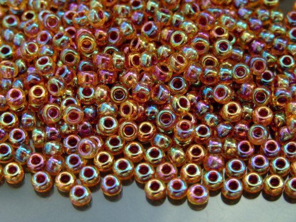 10g 9342 Berry Lined Light Topaz AB Miyuki Seed Beads 6/0 4mm Michael's UK Jewellery