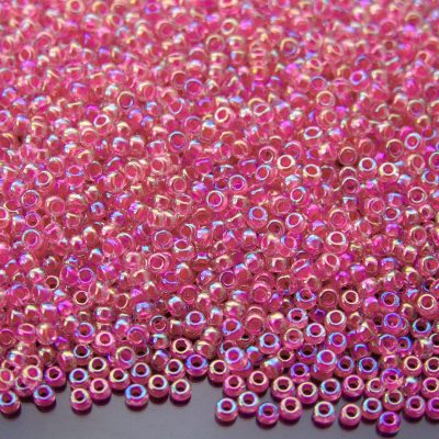 10g 9355 Fuchsia Lined Crystal AB Miyuki Seed Beads 11/0 2mm Michael's UK Jewellery