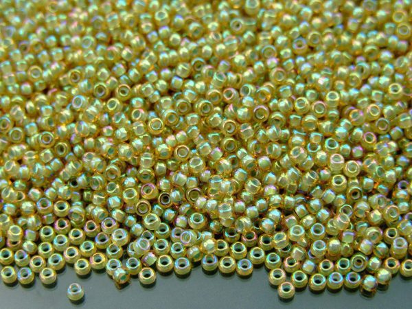 10g 9359 Aqua Lined Light Topaz AB Miyuki Seed Beads 11/0 2mm Michael's UK Jewellery