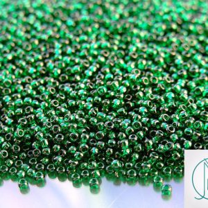 20g TOHO Beads 939 Transparent Emerald 11/0 beads mouse