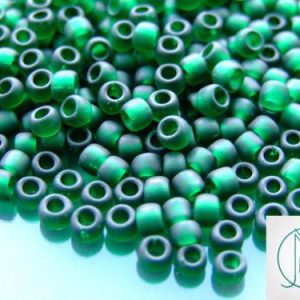 10g 939F Transparent Green Emerald Frosted Toho Seed Beads 6/0 4mm Michael's UK Jewellery