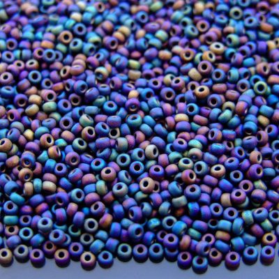 10g 9401FR Matte Black AB Miyuki Seed Beads 11/0 2mm Michael's UK Jewellery