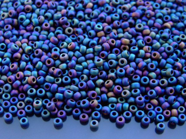 10g 9401FR Matte Black AB Miyuki Seed Beads 8/0 3mm Michael's UK Jewellery