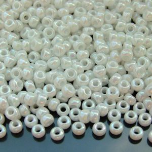 10g 9402R White AB Miyuki Seed Beads 6/0 4mm Michael's UK Jewellery