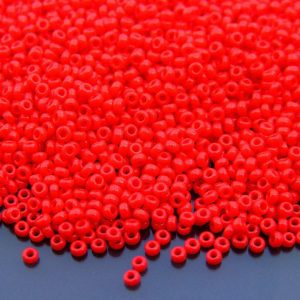 10g 9408 Opaque Red Miyuki Seed Beads 11/0 2mm Michael's UK Jewellery