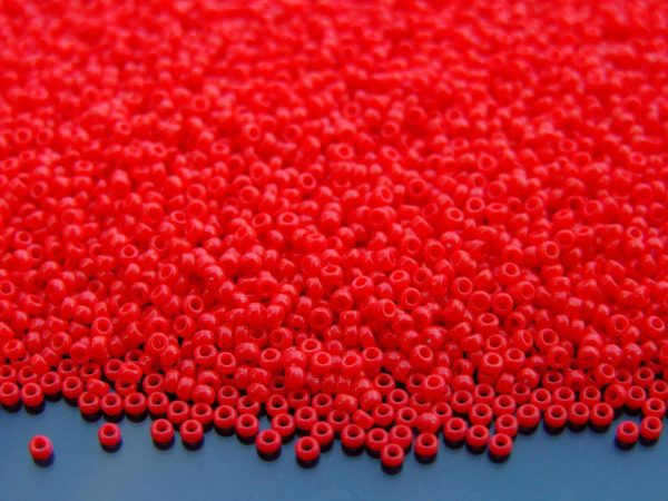 10g 9408 Opaque Red Miyuki Seed Beads 15/0 1.5mm Michael's UK Jewellery