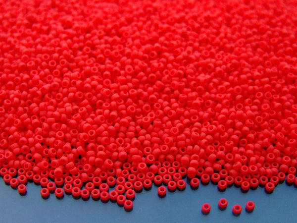 10g 9408F Opaque Dark Red Miyuki Seed Beads 15/0 1.5mm Michael's UK Jewellery